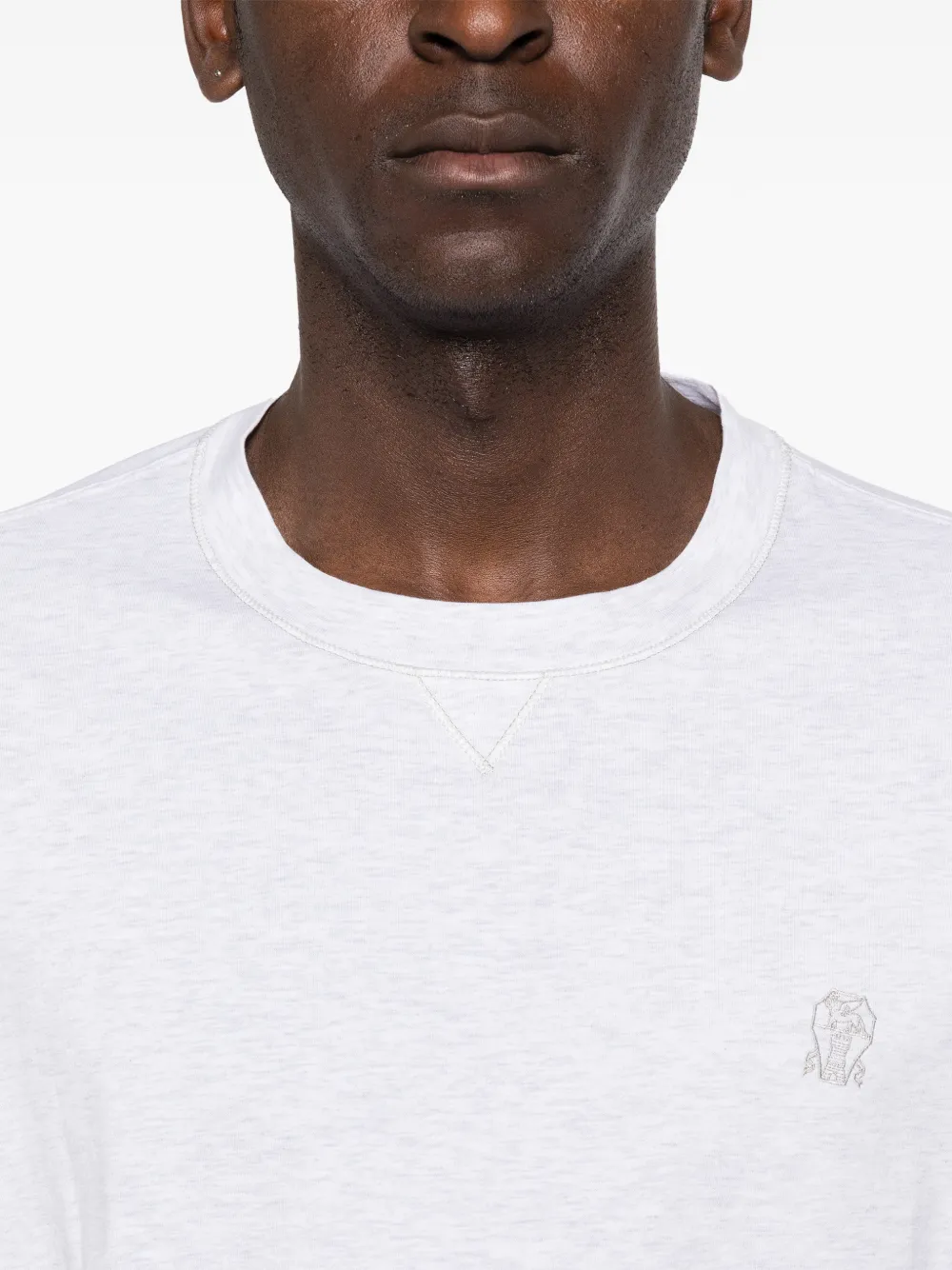 Brunello Cucinelli T-shirt met logo Grijs