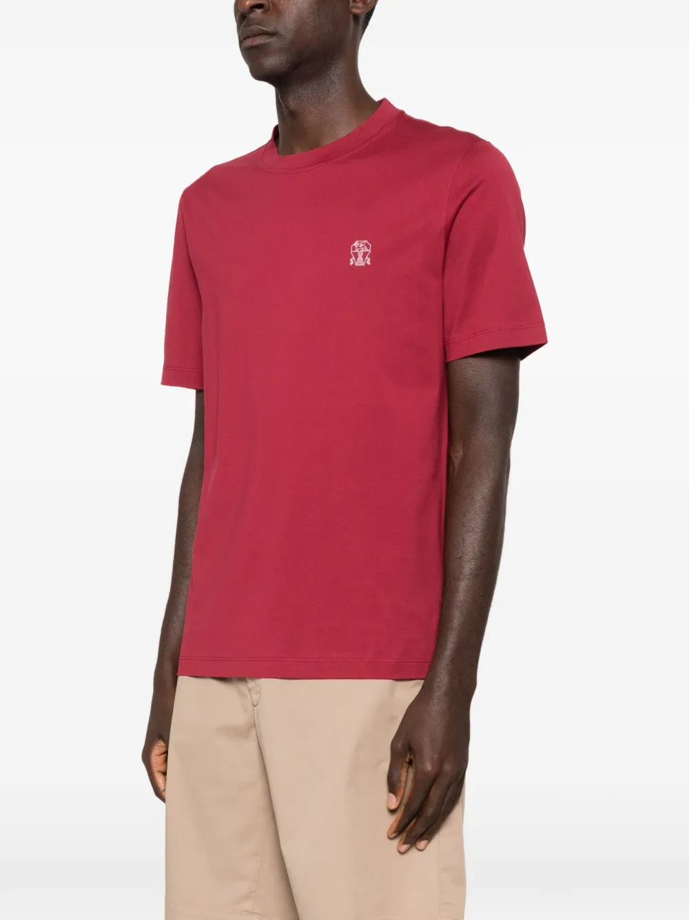  Brunello Cucinelli Logo T-shirt - Red 