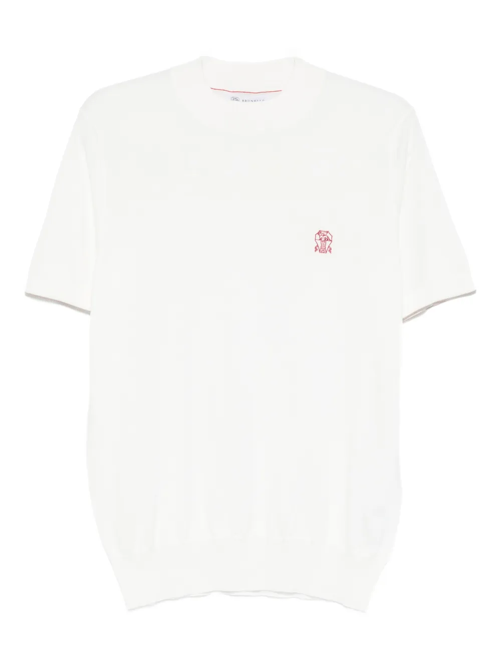 Brunello Cucinelli playera con logo bordado | blanco | Image 1