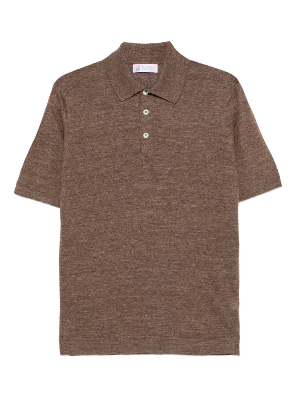 Brunello Cucinelli Poloshirt mit Knopfleiste | Braun | Image 1