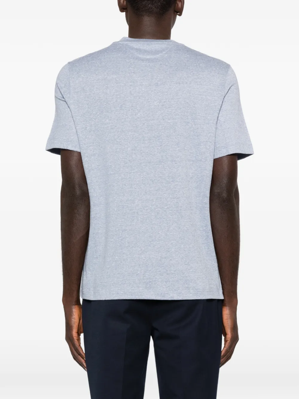Brunello Cucinelli Katoenen T-shirt met rechte zoom Blauw