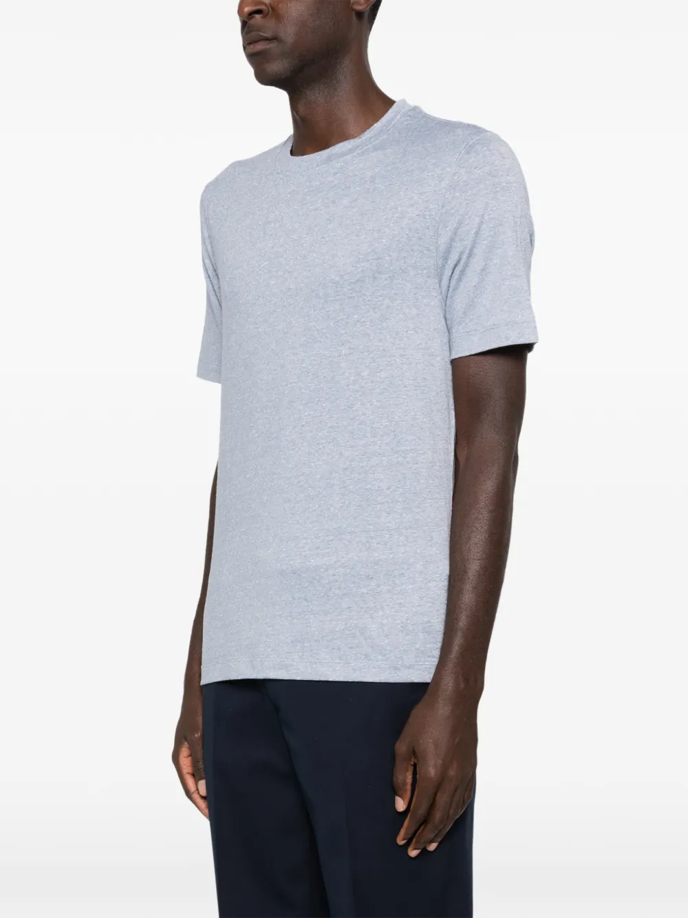 Brunello Cucinelli Katoenen T-shirt met rechte zoom Blauw