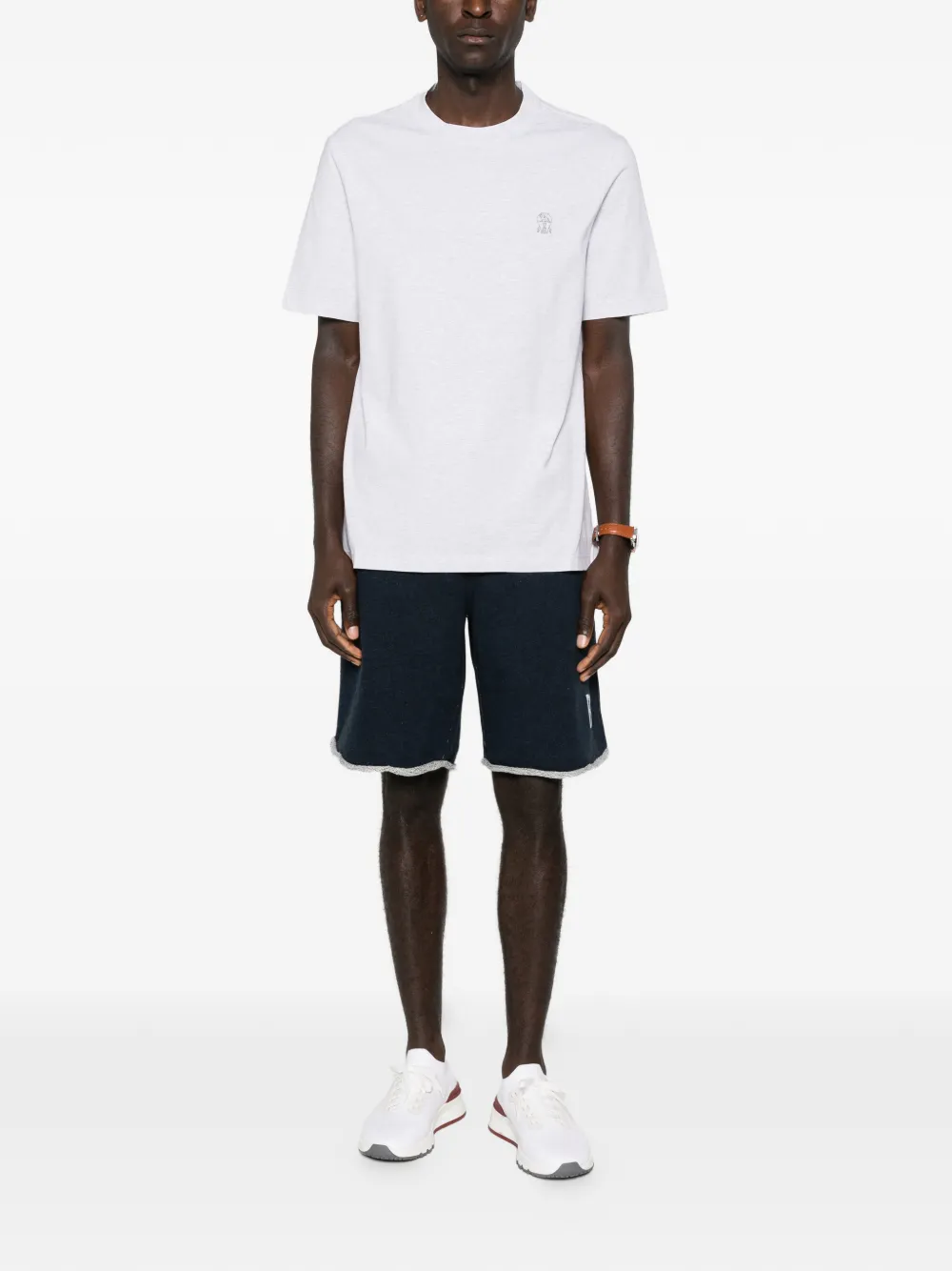 Brunello Cucinelli logo polo T-shirt - Grijs