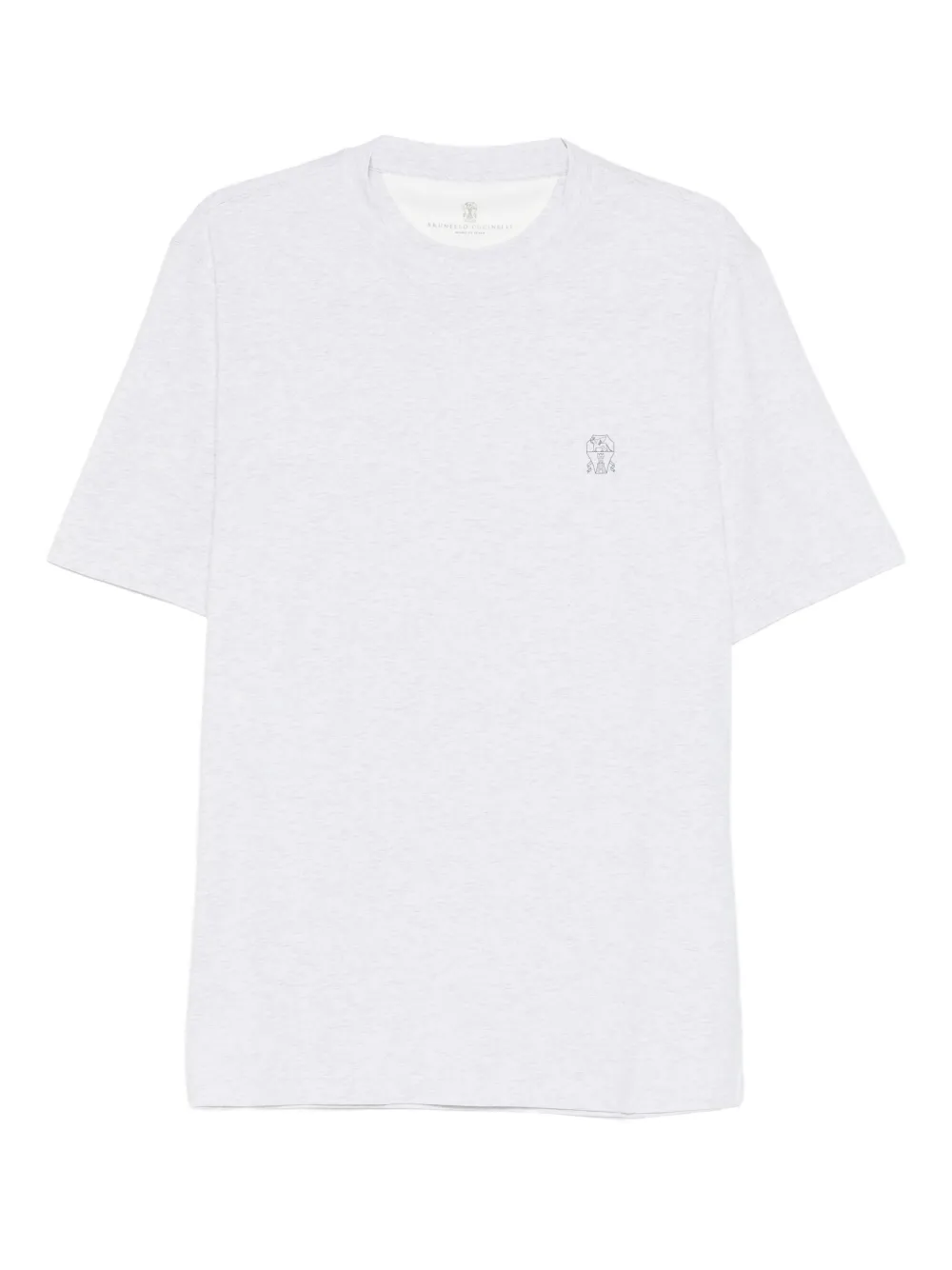 Brunello Cucinelli logo polo T-shirt | Grey | Image 1