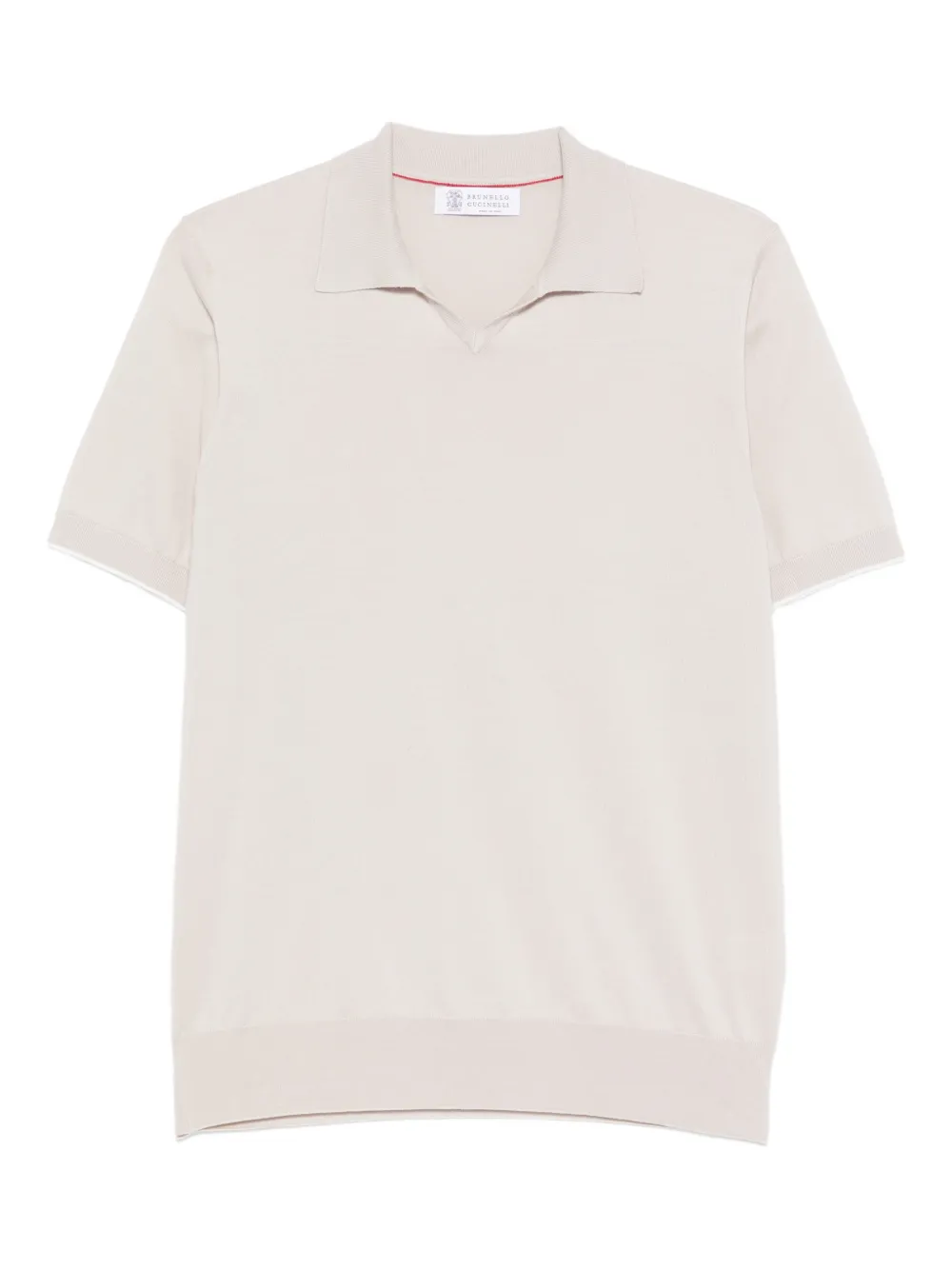 Brunello Cucinelli knitted cotton polo shirt - Toni neutri