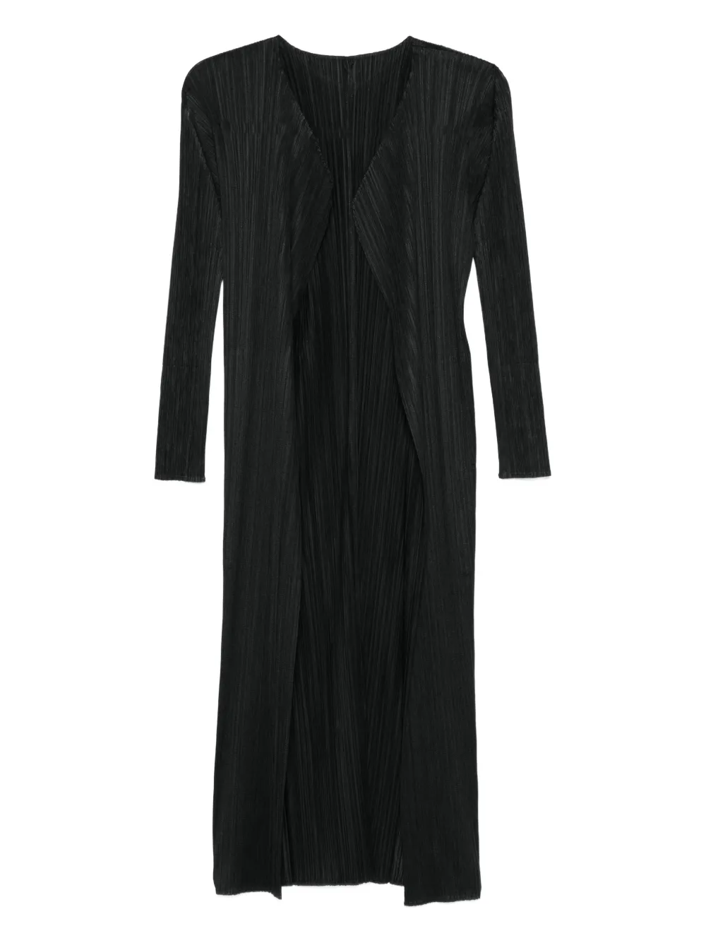 Pleats Please Issey Miyake pleated-effect open-front coat | negro | Image 1