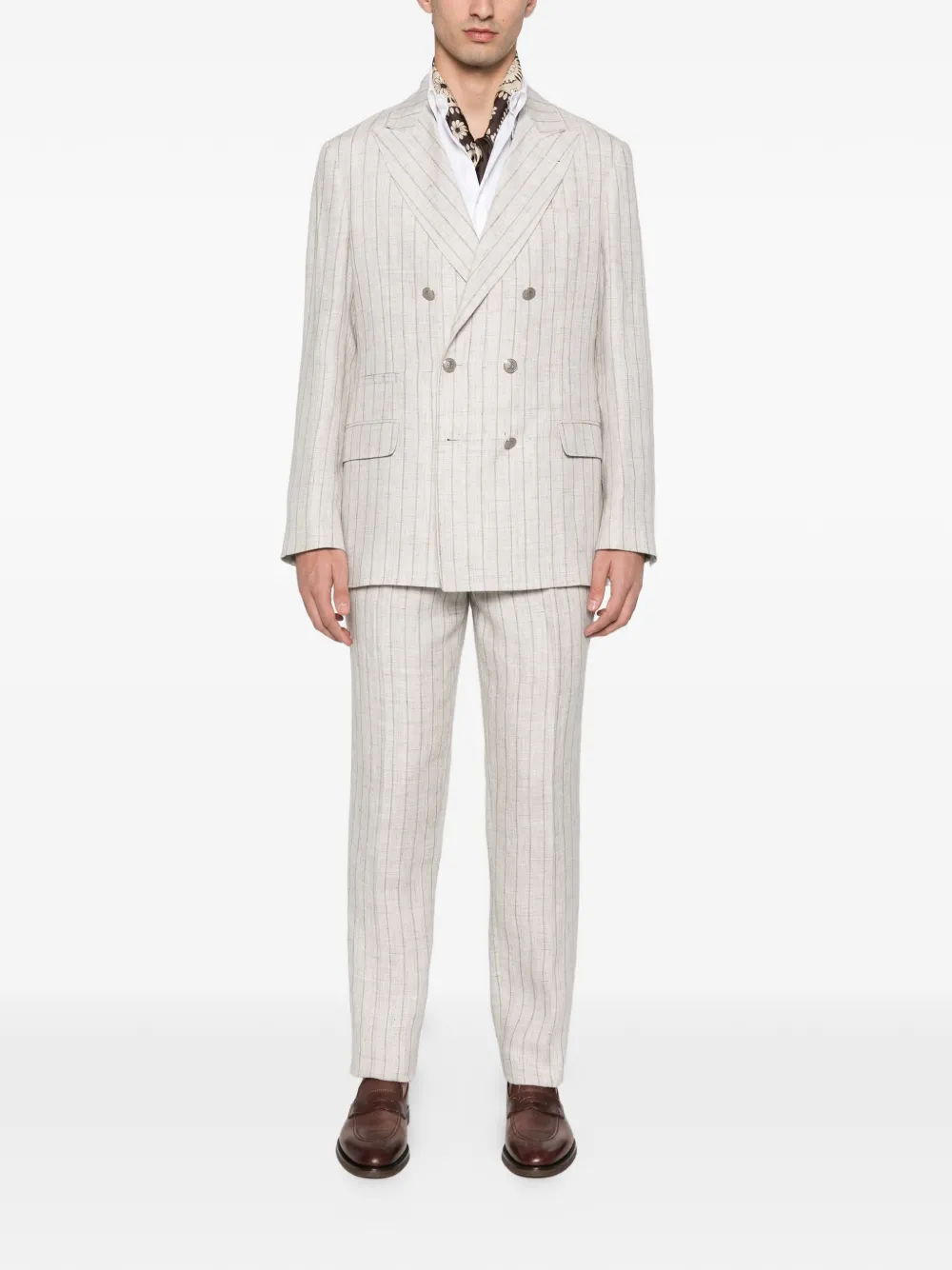 Brunello Cucinelli striped double-breasted suit | Evening Suits | Image 2