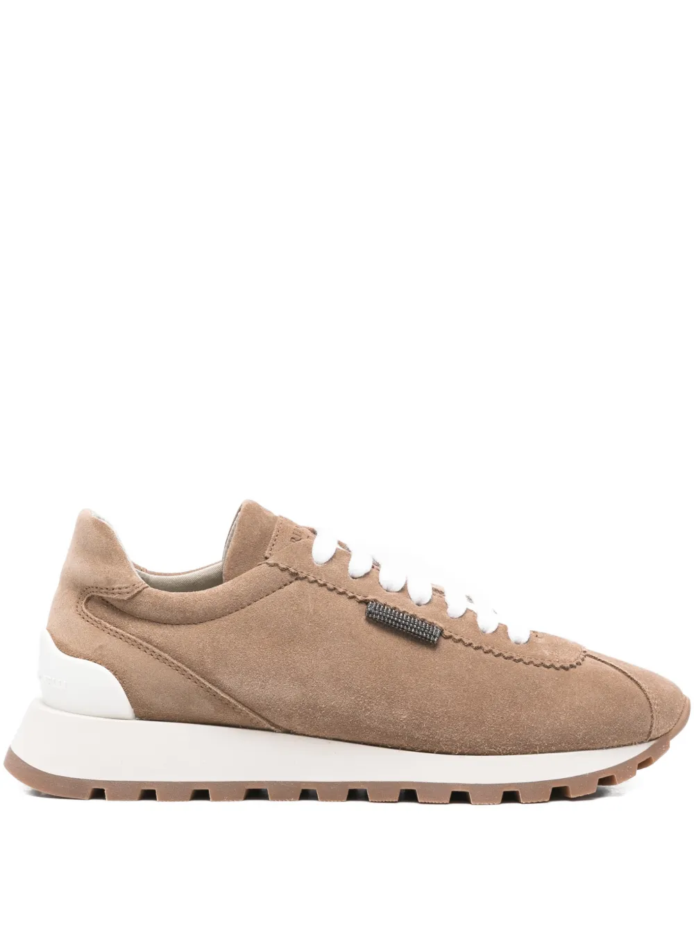 Brunello Cucinelli lace-up leather sneakers | Brown | Image 1
