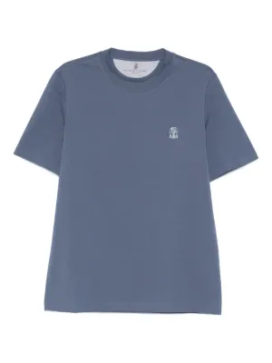 Brunello Cucinelli ロゴ Tシャツ | ブルー | FARFETCH JP
