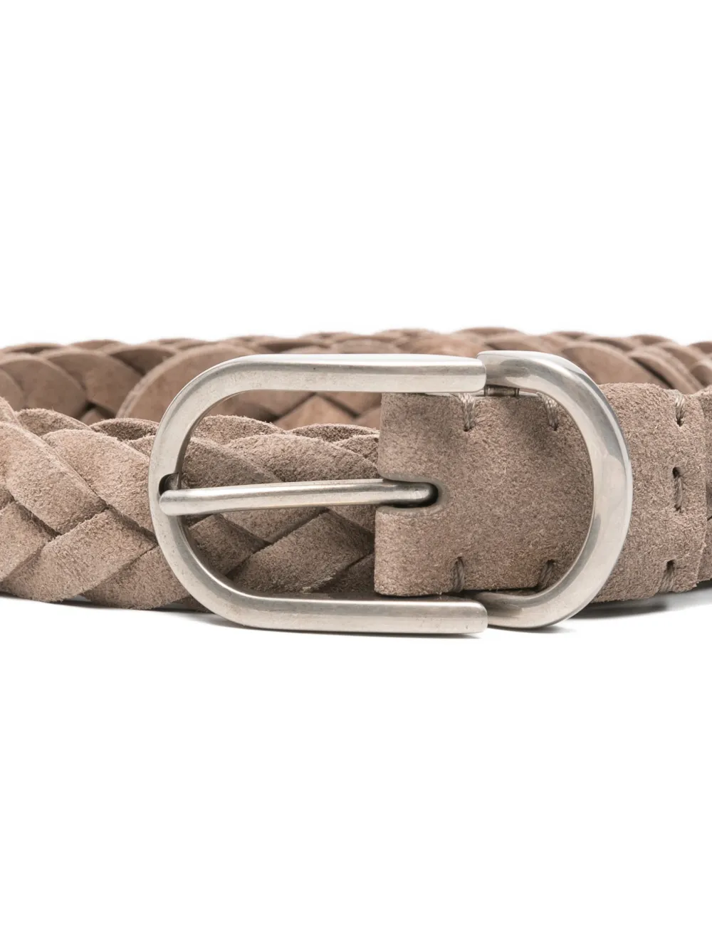  Brunello Cucinelli Buckle Leather Belt - Brown 