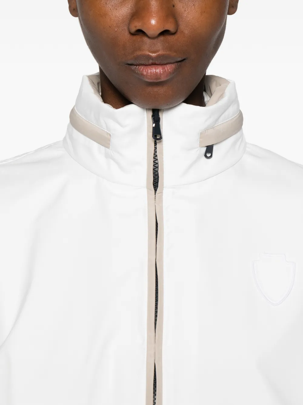 Brunello Cucinelli Regenjas met logopatch Wit