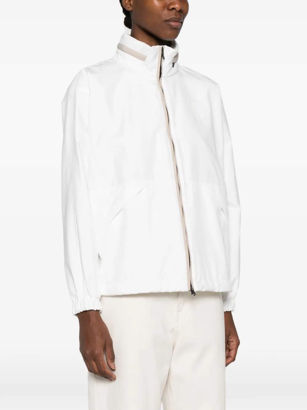  Brunello Cucinelli Zip-up Collar Jacket - White 