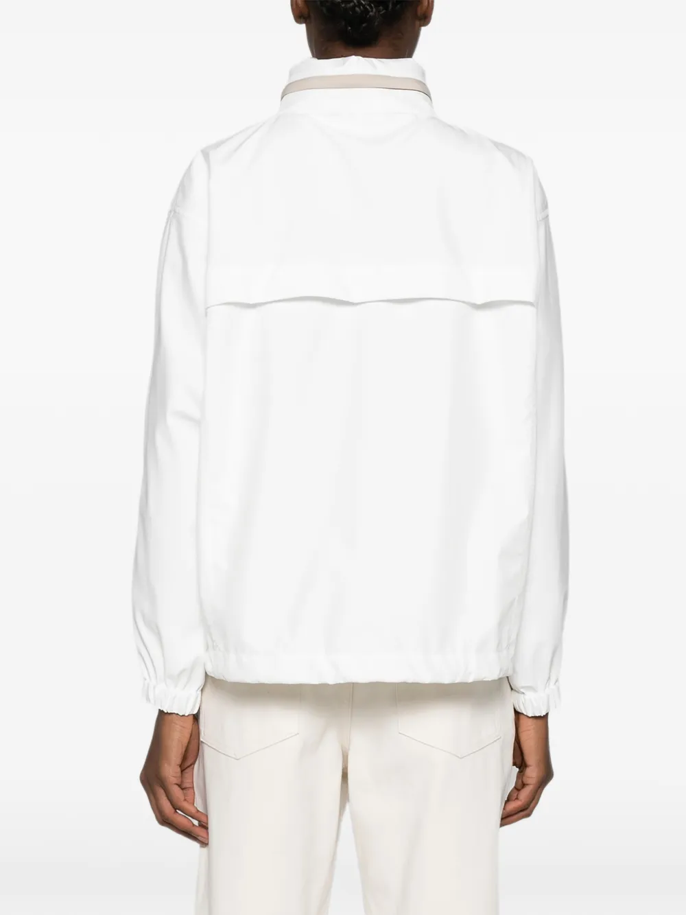 Brunello Cucinelli Regenjas met logopatch Wit