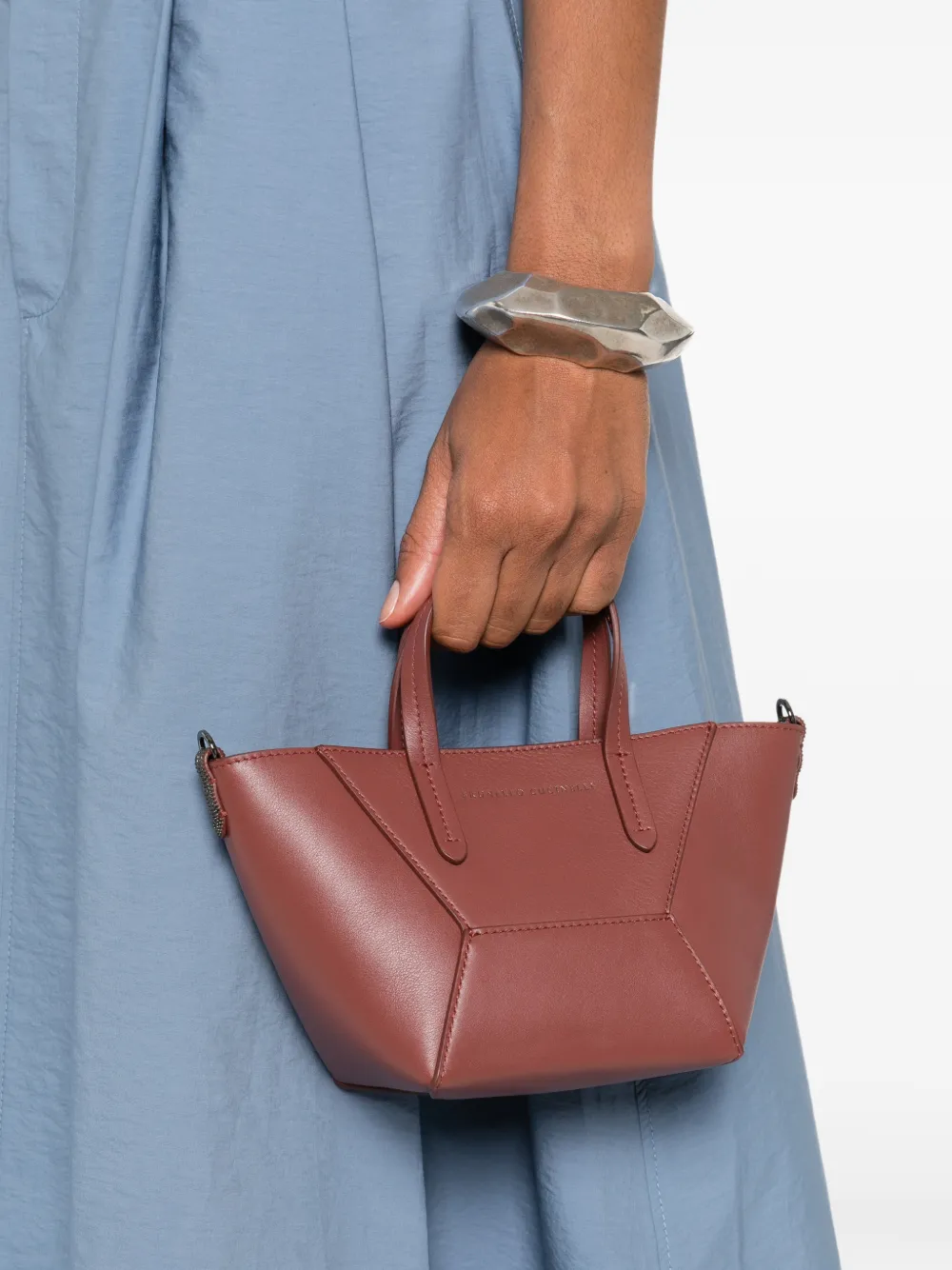 Brunello Cucinelli mini geometric handle tote bag | Mini Bags | Image 2