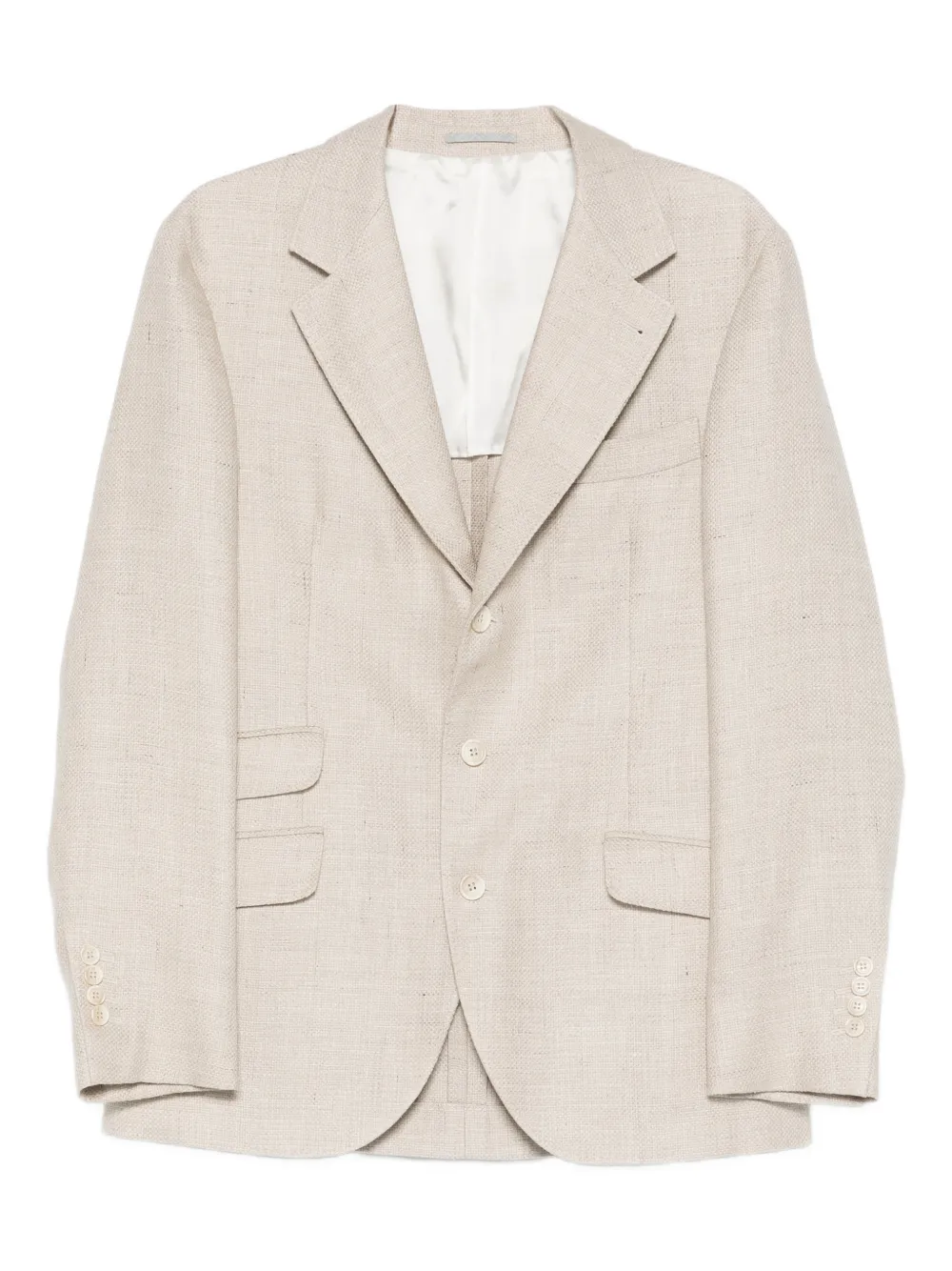 Brunello Cucinelli notched-lapel single-breasted blazer | Neutrals | Image 1
