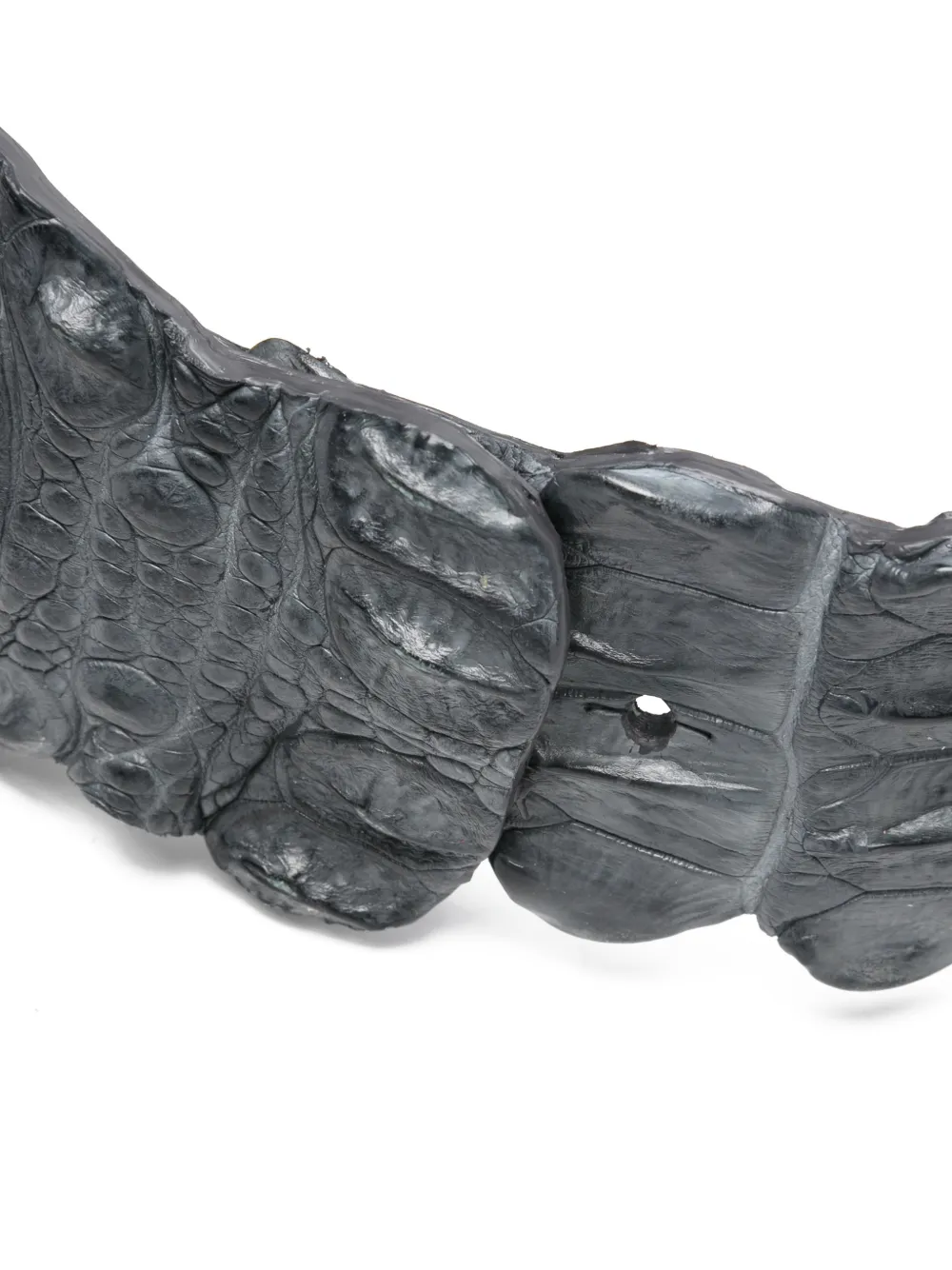  Sommet Crocodile-leather Belt - Grey 