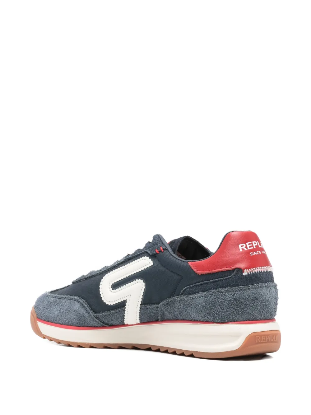 Replay Leren sneakers Blauw