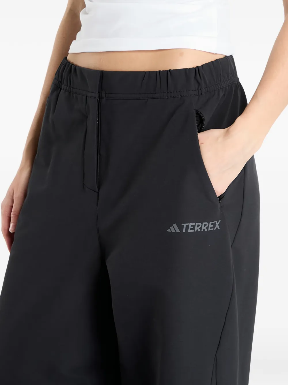 Adidas Originals Logo-print Trousers In Black