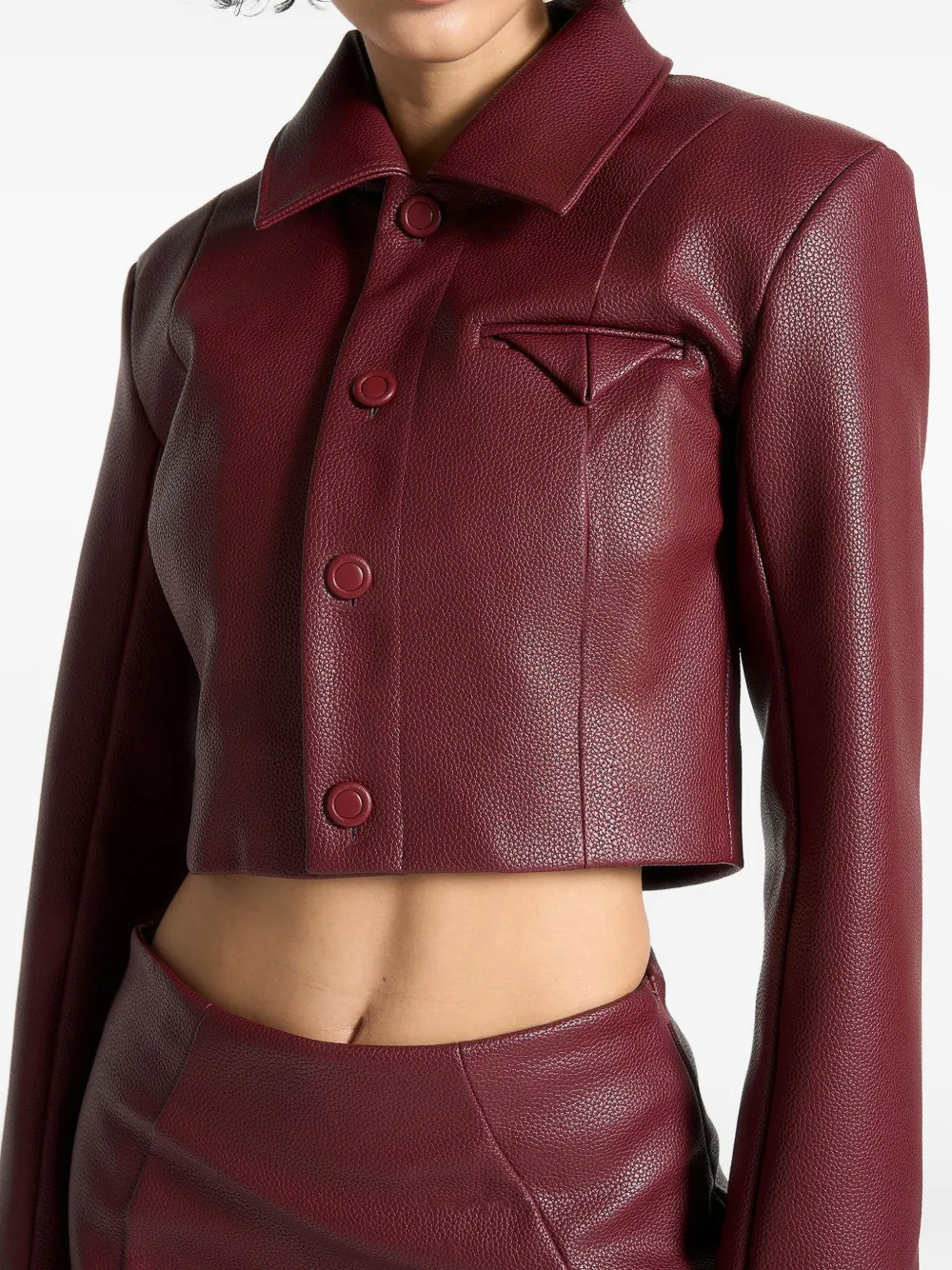 Manière De Voir Ania pebbled jacket Rood