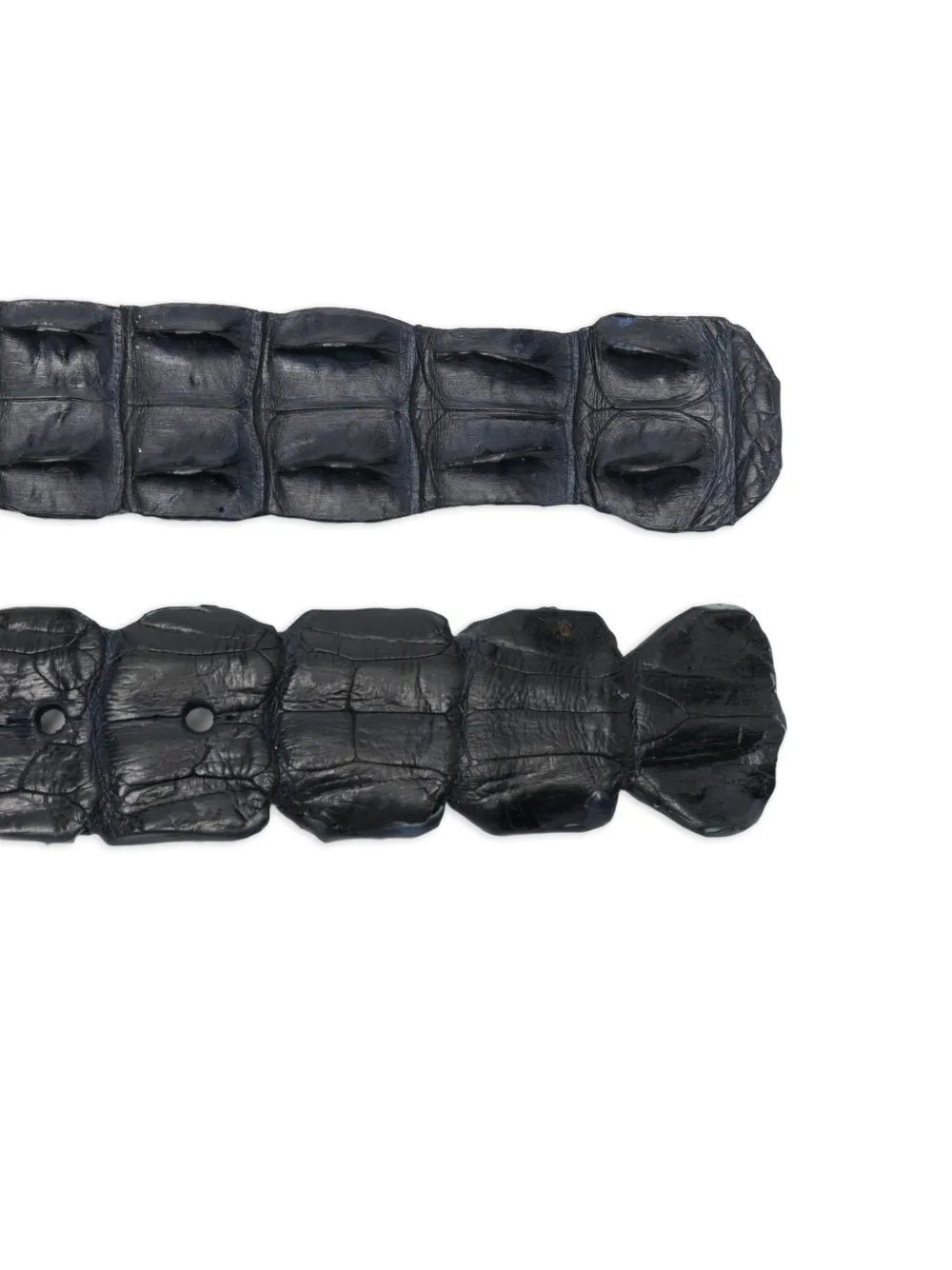  Sommet Crocodile-leather Belt - Blue 