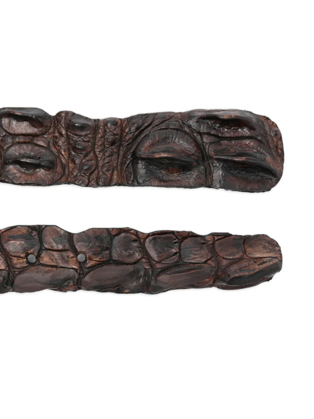  Sommet Crocodile-leather Belt - Brown 