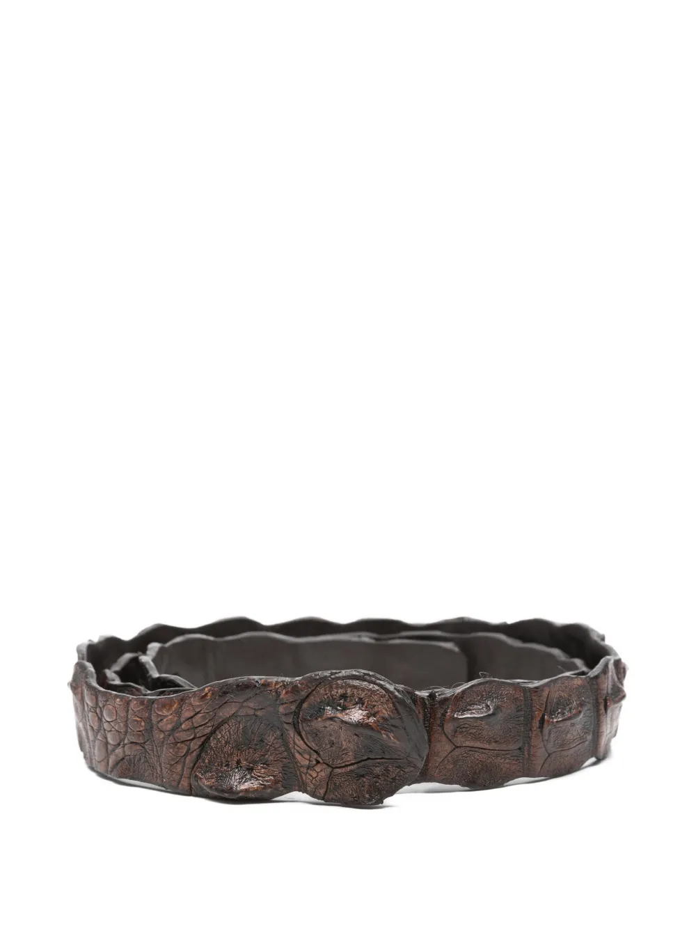 SOMMET crocodile-leather belt - Marrone