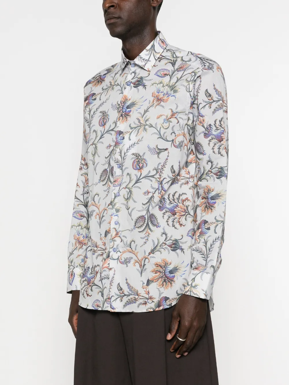 ETRO Overhemd met bloemenprint Blauw