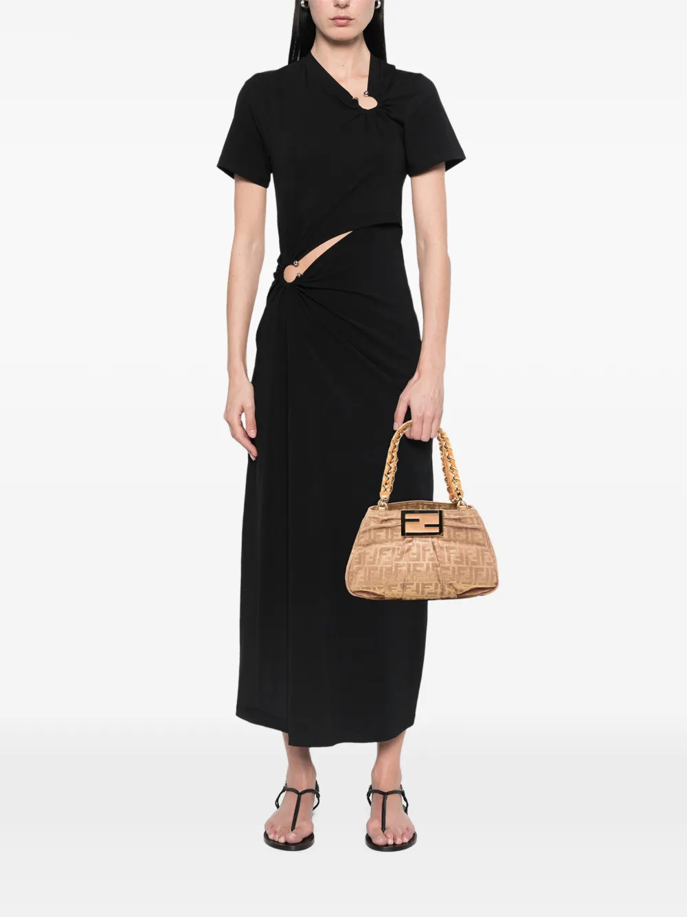 Fendi Pre-Owned 2010-2025 Small Zucca Metallic Lurex Mia Chain tote bag | Pre-Owned | Image 2