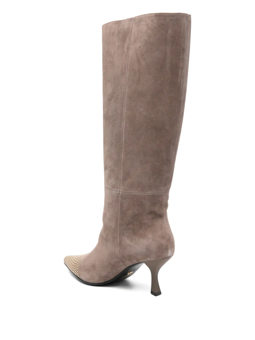 Marc Ellis studded pointed boots Beige