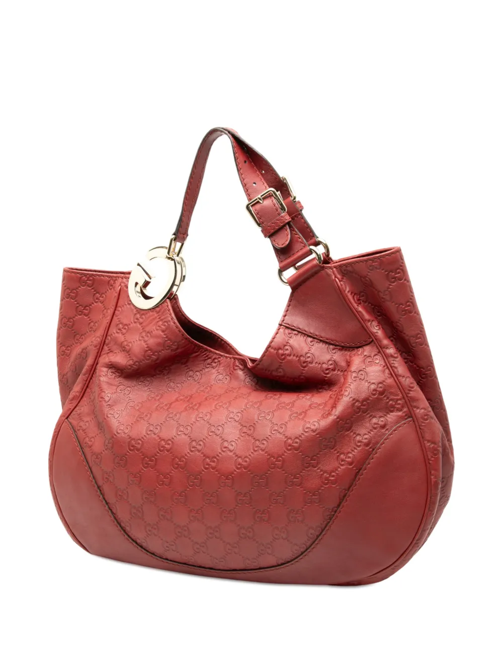 Pre-owned Gucci 2000-2015 Large Ssima Charlotte Tote Bag In Red