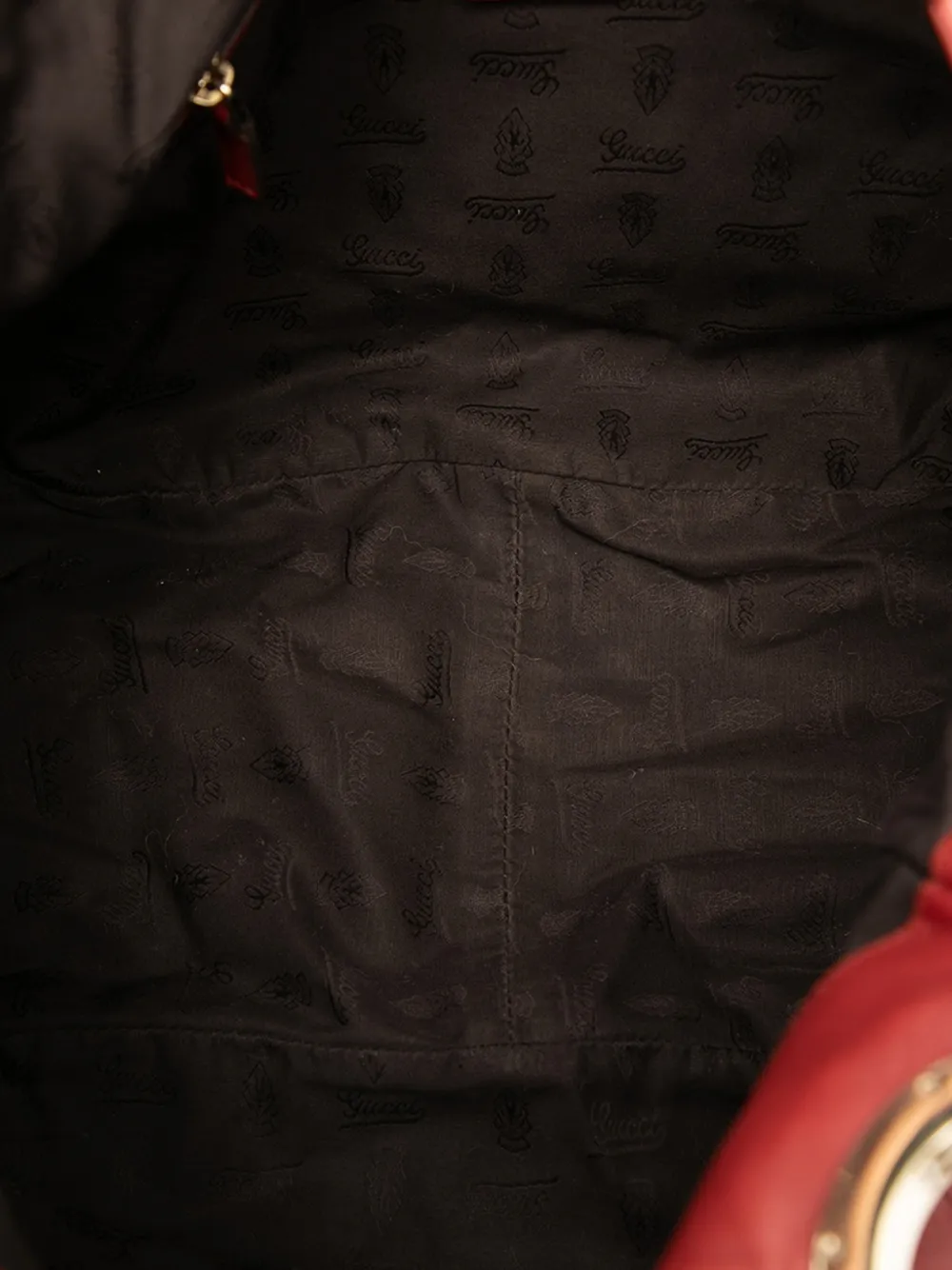 Pre-owned Gucci 2000-2015 Large Ssima Charlotte Tote Bag In Red