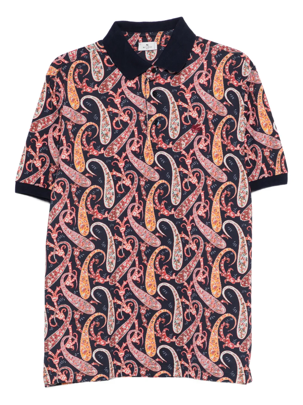 ETRO paisley-print polo shirt - Blu