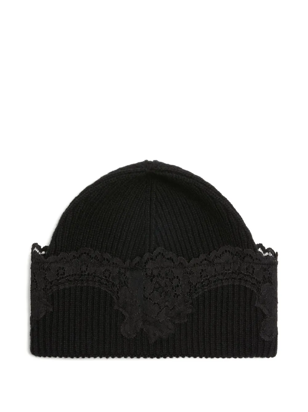 Valentino Vlogo Signature Lace Beanie In Brown