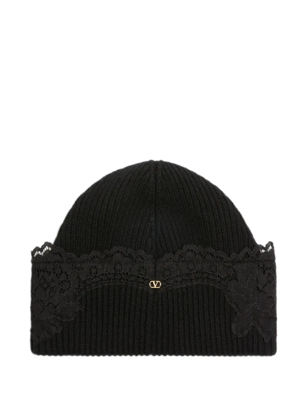 Valentino Garavani VLogo Signature cashmere and lace beanie