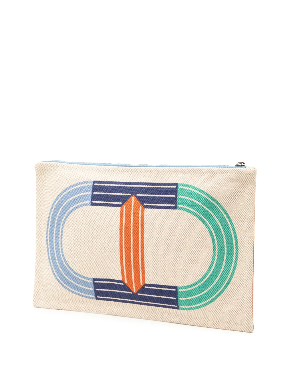 Hermès Pre-Owned 2021-2025 Large H Canvas Maillon Marin case pouch | Image 2