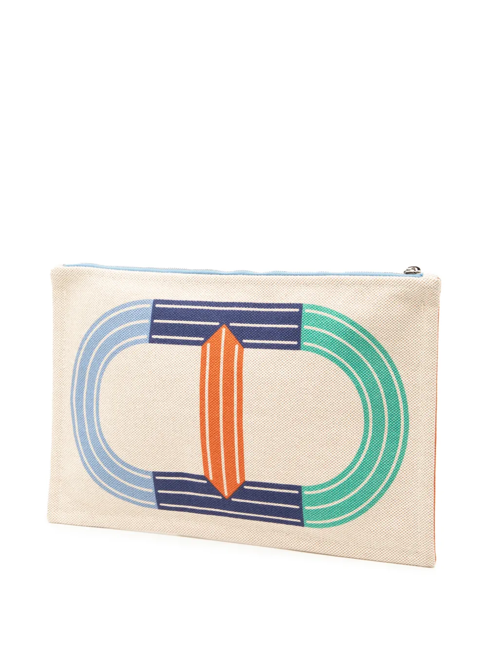 Hermès Pre-Owned 2021-2025 Large H Canvas Maillon Marin case pouch | Men | Image 2