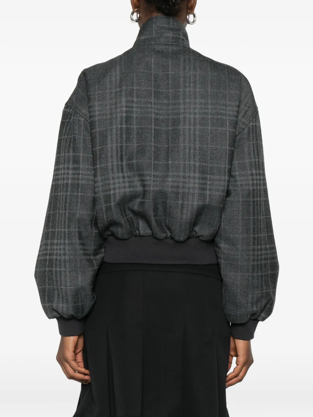 Balenciaga Geruit bomberjack Grijs
