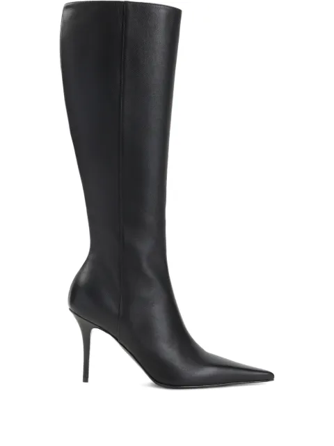 Amina Muaddi pointed-toe side-zip leather boots