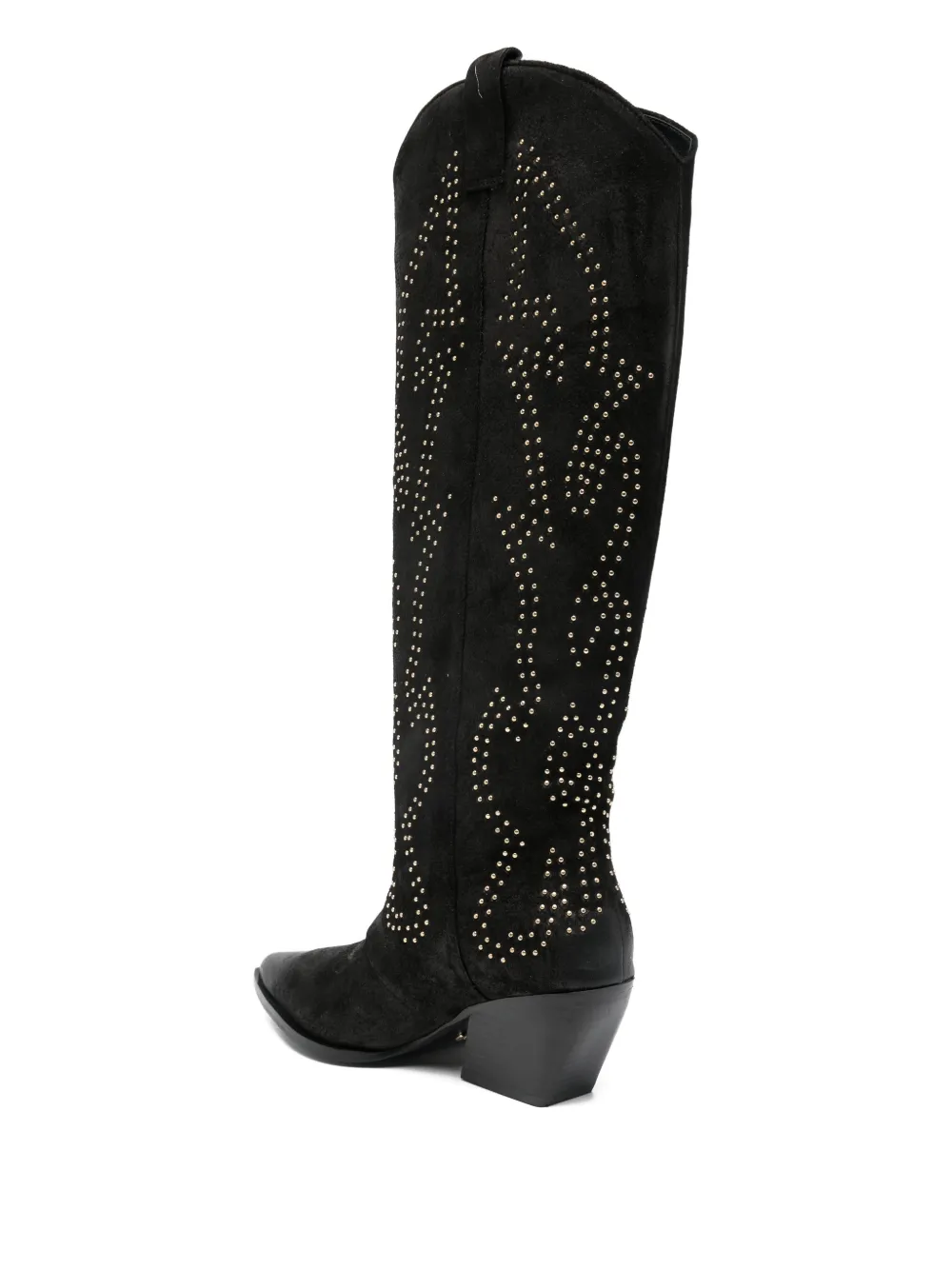Marc Ellis 70mm studded pointed boots Zwart