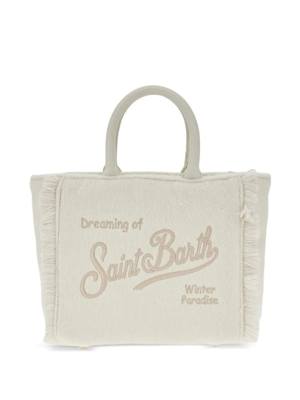MC2 Saint Barth Kids fringed embroidered tote bag - Toni neutri