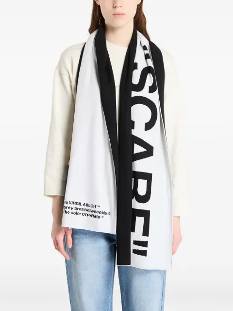 Off-White logo-print scarf