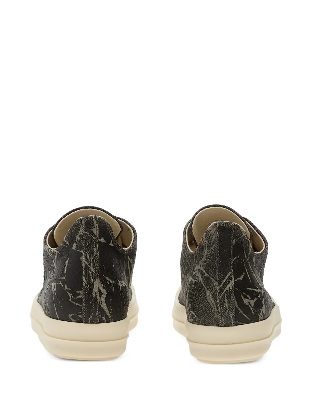Rick Owens DRKSHDW denim-effect lac-up sneakers Zwart