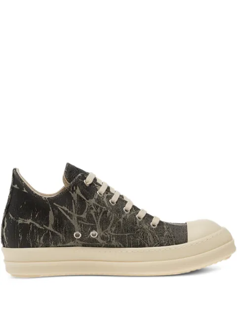 Rick Owens DRKSHDW tenis con agujetas y efecto de mezclilla