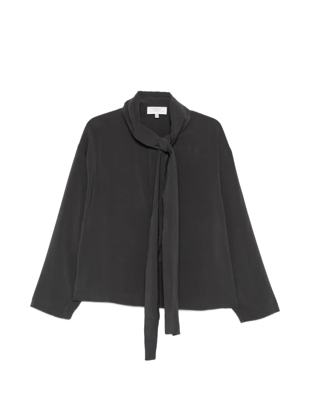 Studio Nicholson Colt neck tie shirt - Grey