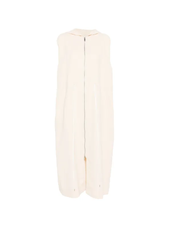 Studio Nicholson Hooded Zip-up Maxi Dress in Neutrals