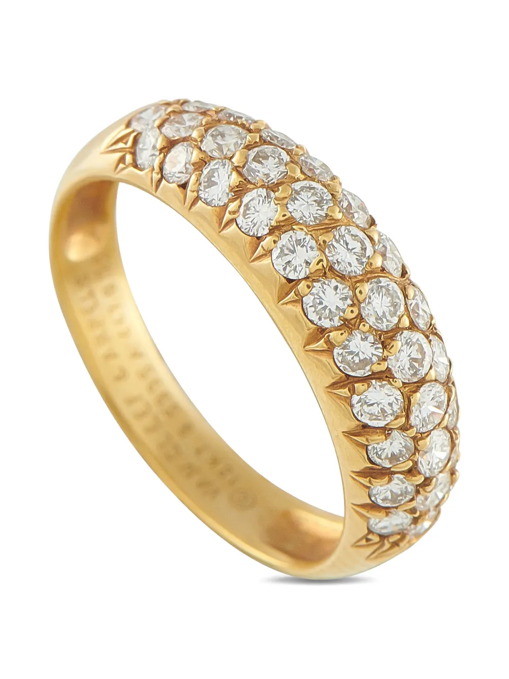 Van Cleef & Arpels 18K yellow gold single-band diamond ring - ゴールドトーン Van Cleef & Arpels 18K yellow gold single-band diamond ring - ゴールドトーン