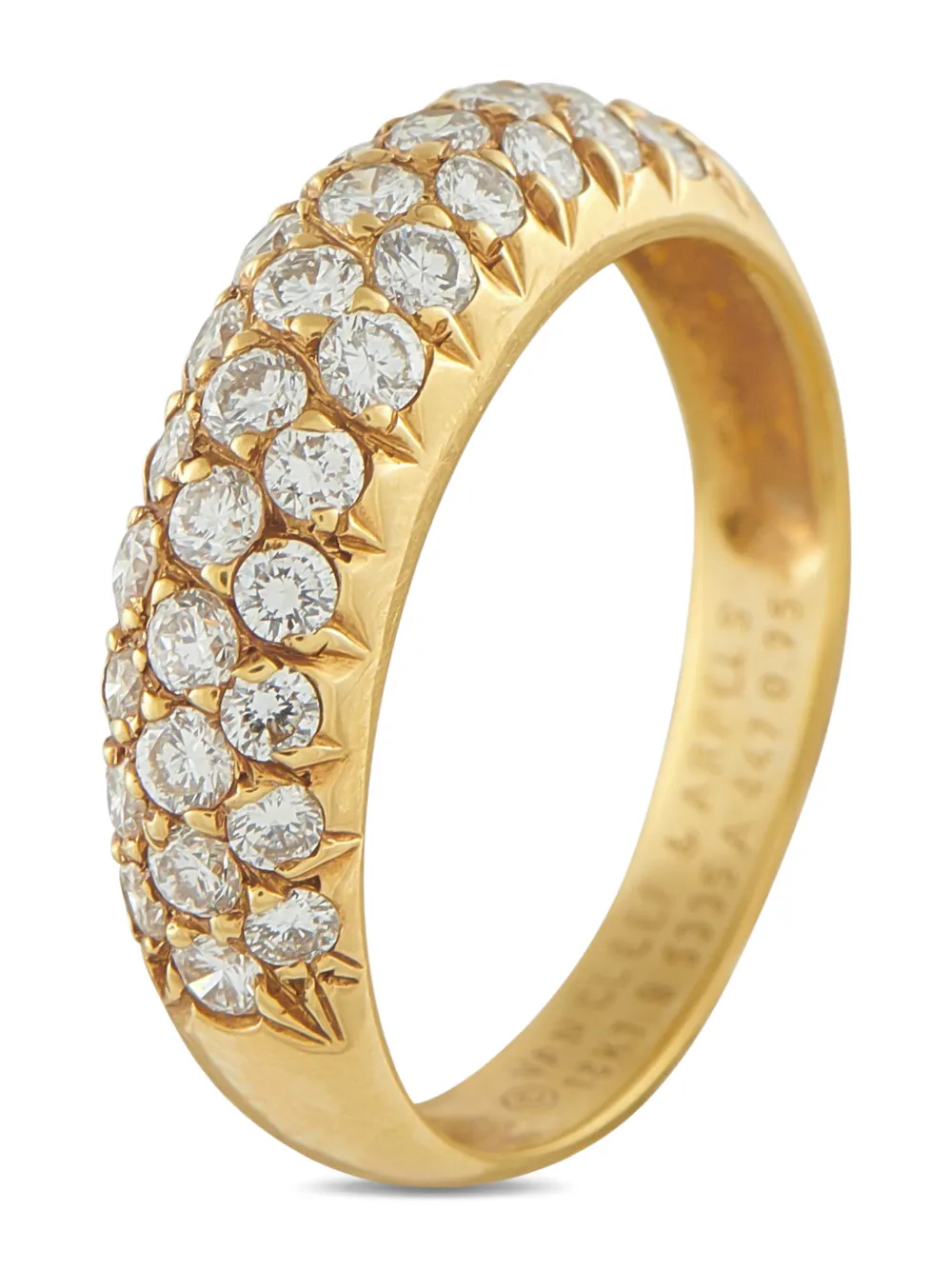 Pre-owned Van Cleef & Arpels 18k Yellow Gold Single-band Diamond Ring
