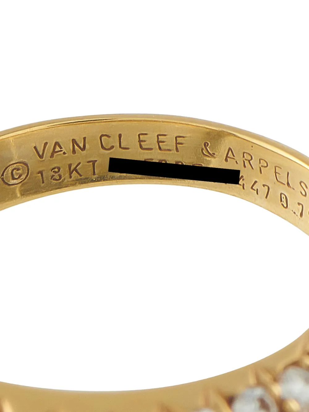 Pre-owned Van Cleef & Arpels 18k Yellow Gold Single-band Diamond Ring