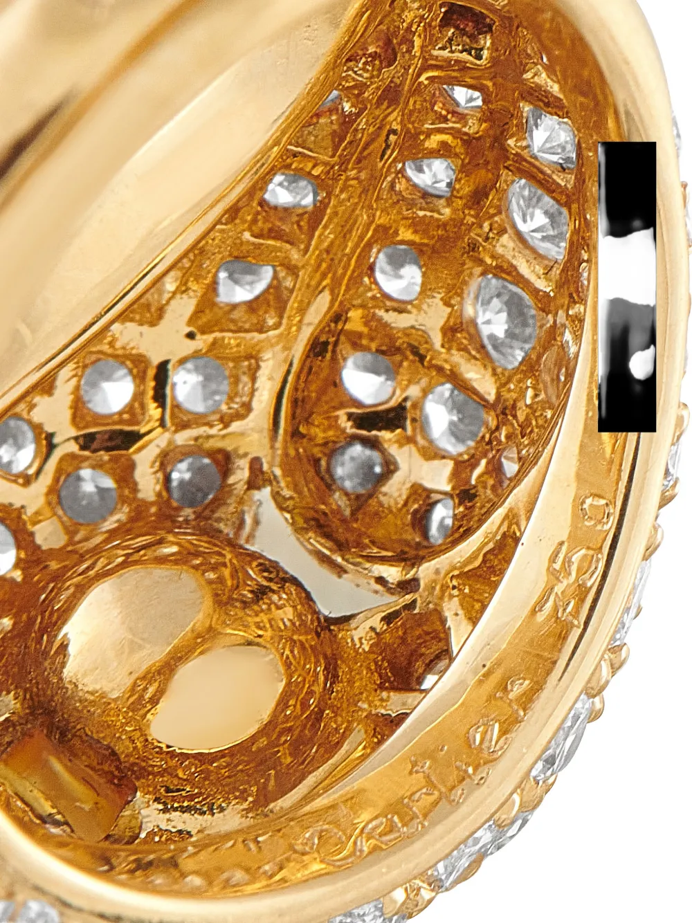 CARTIER Pre-owned 18k Yellow Gold Diamond And Pearl Ring