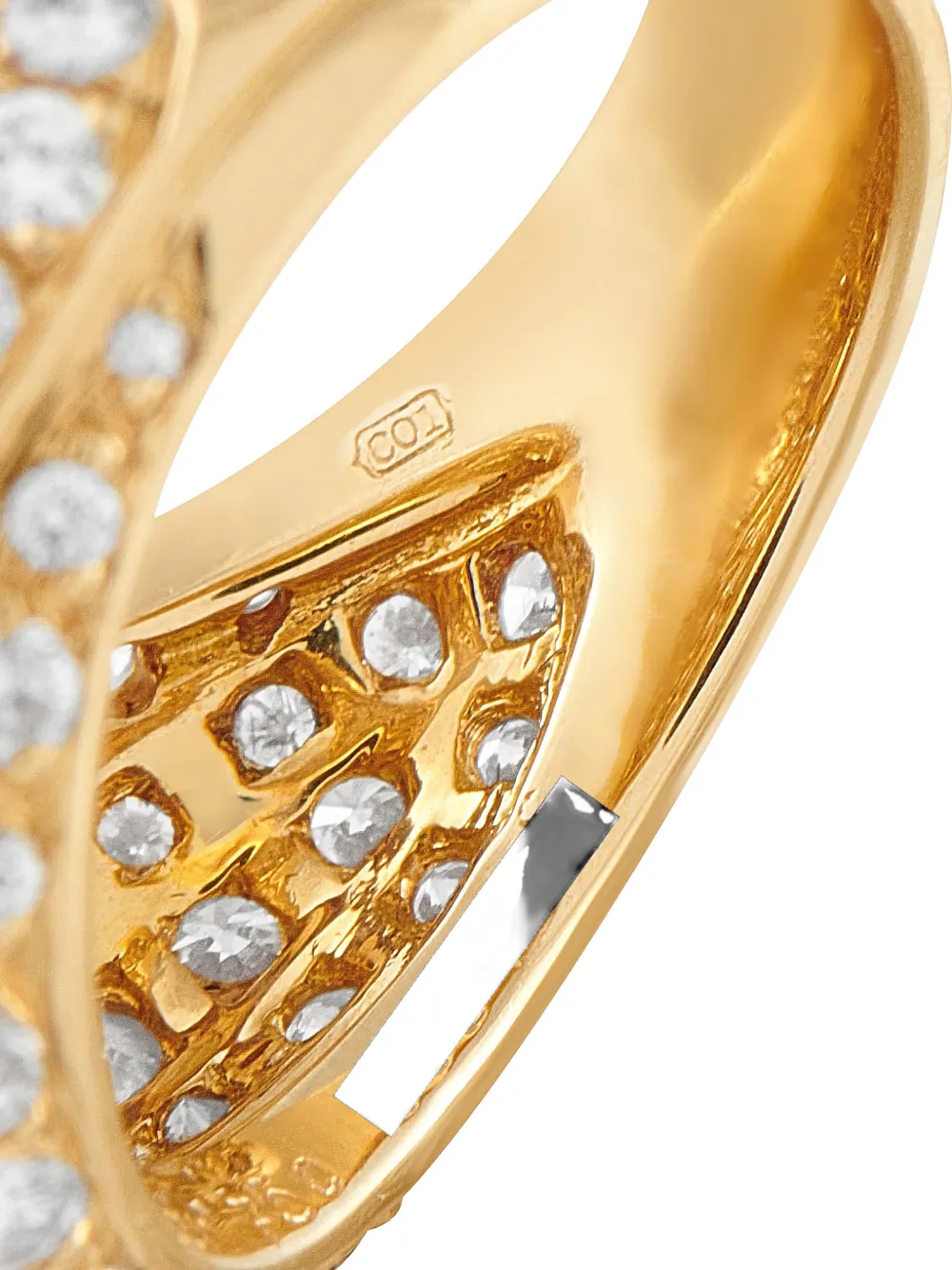 CARTIER Pre-owned 18k Yellow Gold Diamond And Pearl Ring